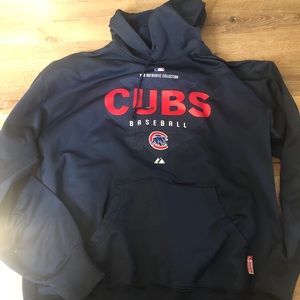 Majestic Chicago Cubs Navy Blue Baseball Hoodie